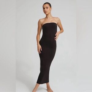 Bumpsuit Zoe  Black Strapless Maternity Dress Size M Double Lined Stretch